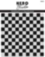 Hero Studio stencil kit features a festive design with green foliage and mosaic ornaments. Includes four stencil layers. Text: "The Tree 4 Stencils."