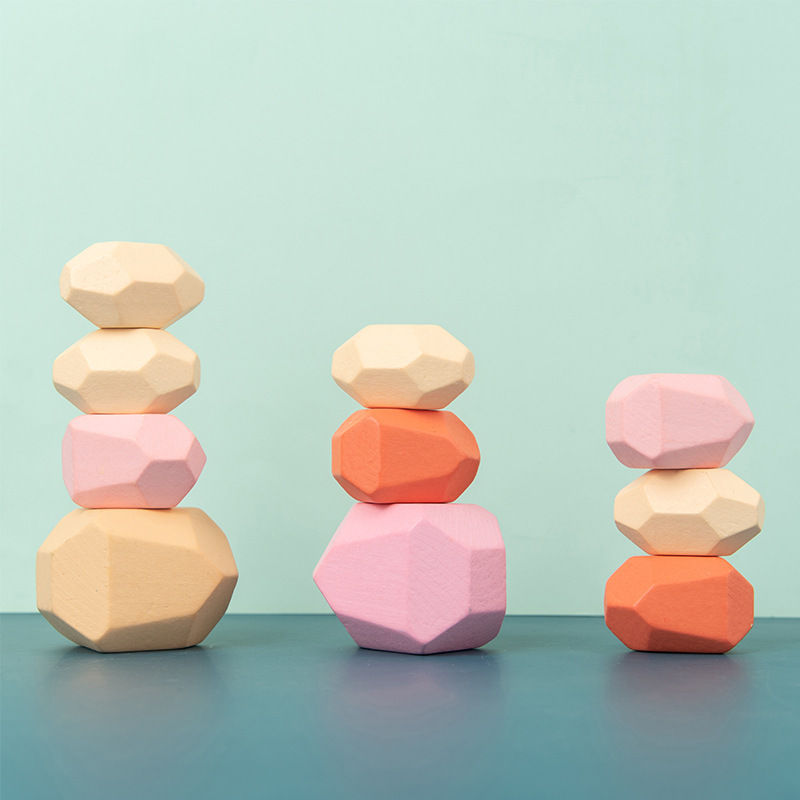 Thumbnail: Colorful Sensory Toys - Fun Wooden Stacking Stones