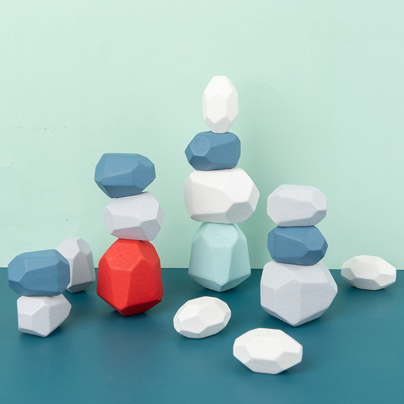 Thumbnail: Colorful Sensory Toys - Fun Wooden Stacking Stones