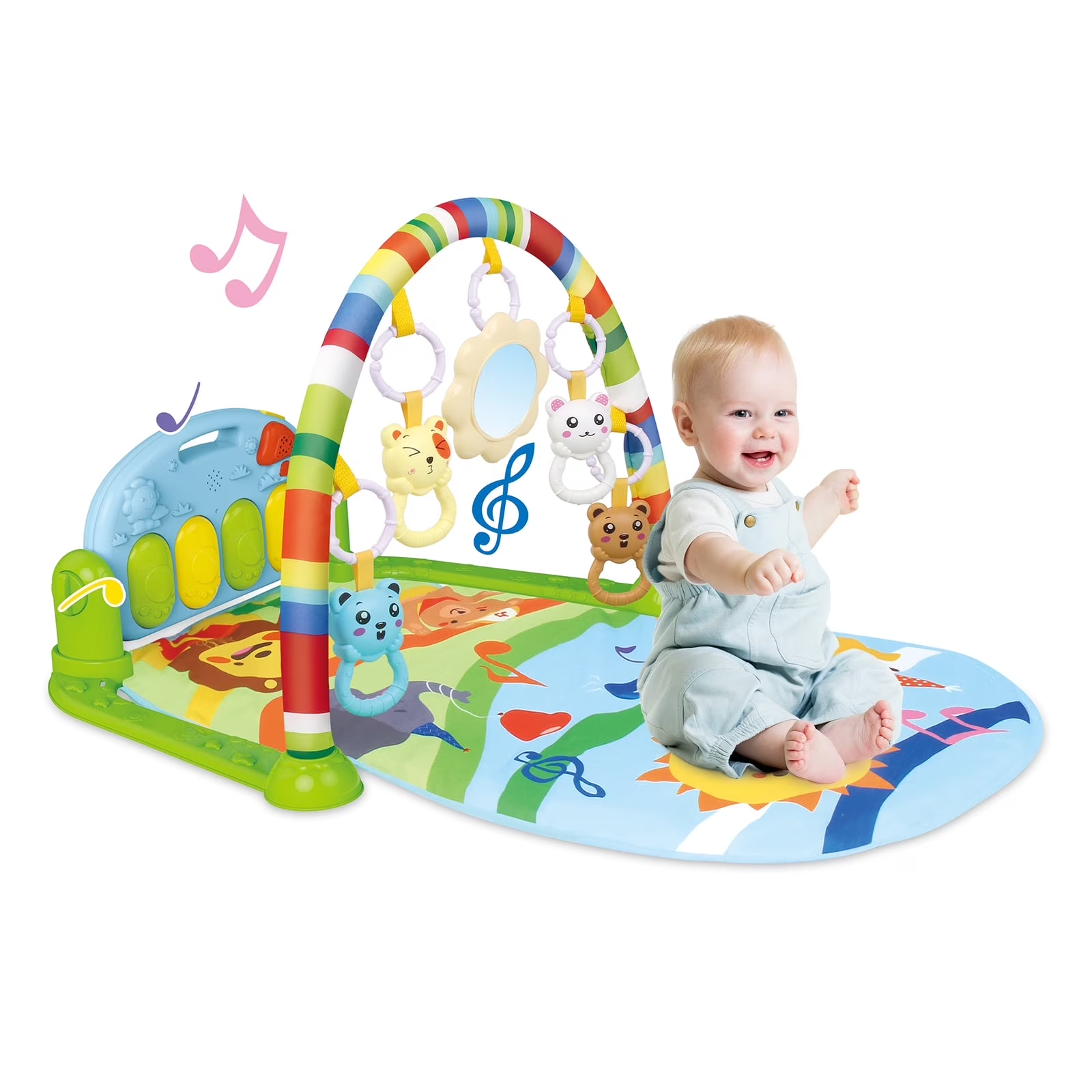 3-in-1 Baby Play Gym & Kick Piano Activity Mat