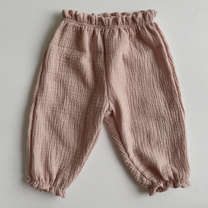 Thumbnail: Organic Cotton Linen Baby Bloomers Pants – Loose Korean Style (3–6M to 2–3Y)