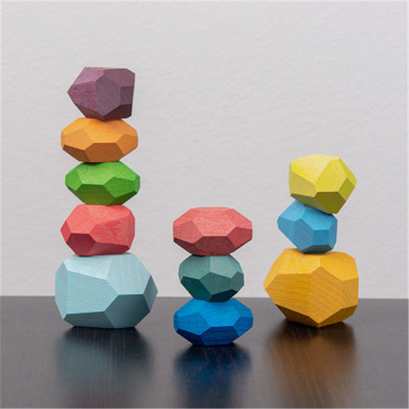 Thumbnail: Colorful Sensory Toys - Fun Wooden Stacking Stones