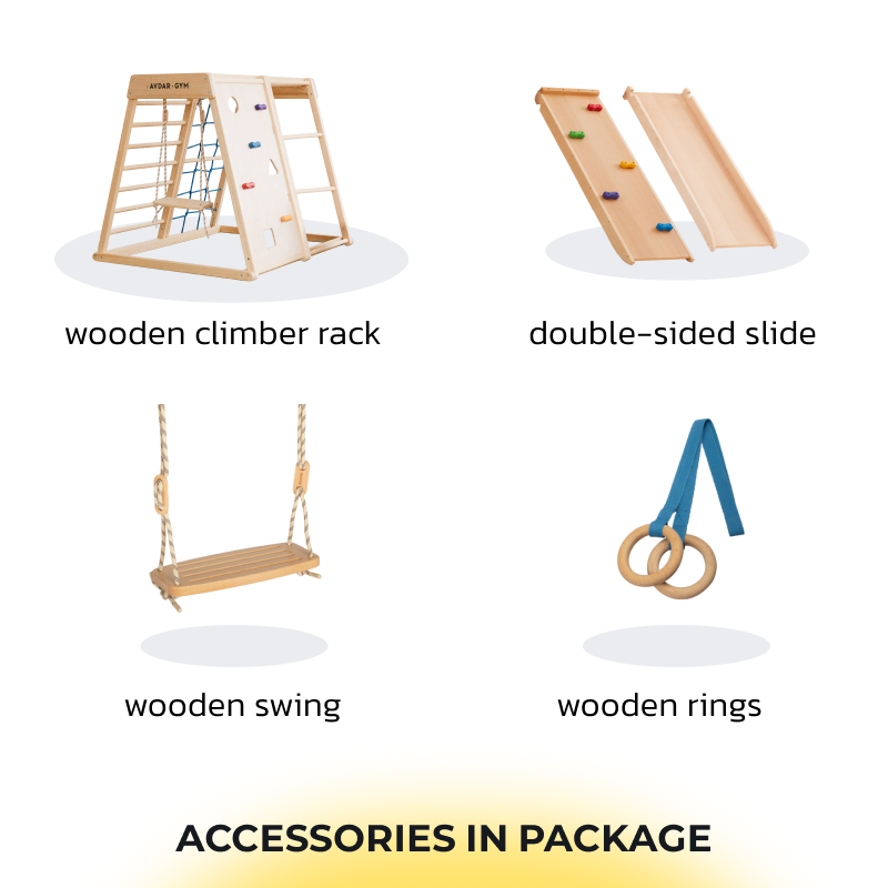 Thumbnail: Rock Climber Set / Indoor Climbing Gym - Montessori-Inspired Wooden Playset