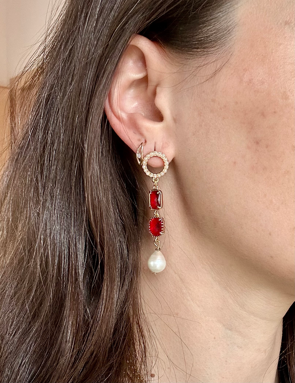 Thumbnail: Red Crimson Pulse Dangles