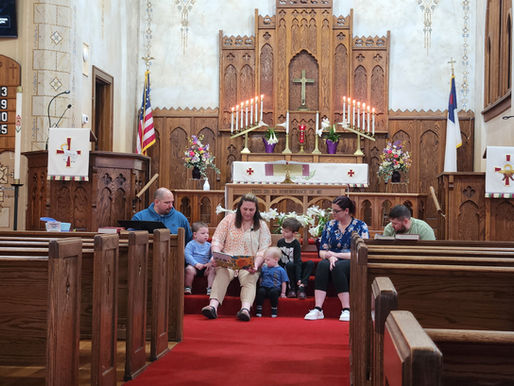 children's sermon at Creation Service