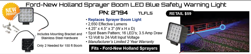 Thumbnail: Universal Sprayer Boom Blue Warning Light