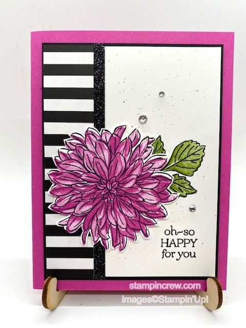 Happy Card with Delicate Dahlias