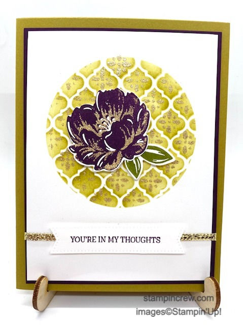 Two-Tone Floral Gilded Card