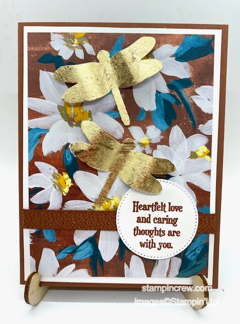 Gilded Dragonfly Sympathy Card