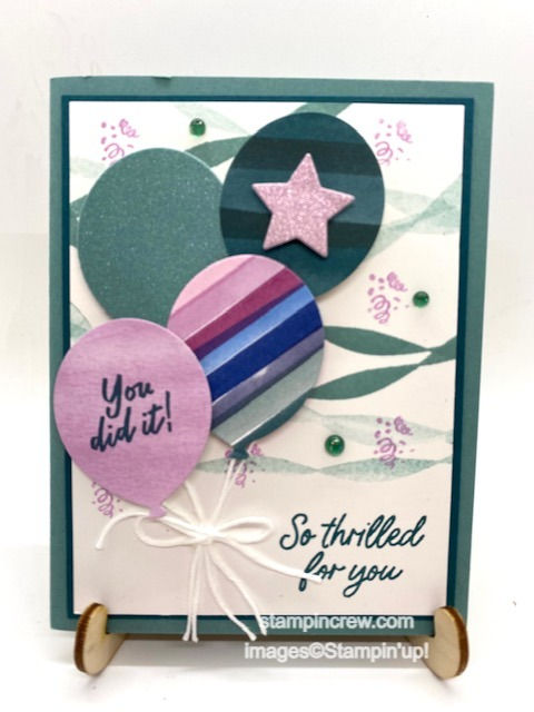 Congrats Card with Beautiful Balloons