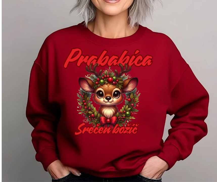 Božični pulover “Prababica – Srečen božič” – čarobno in srčno darilo za posebno