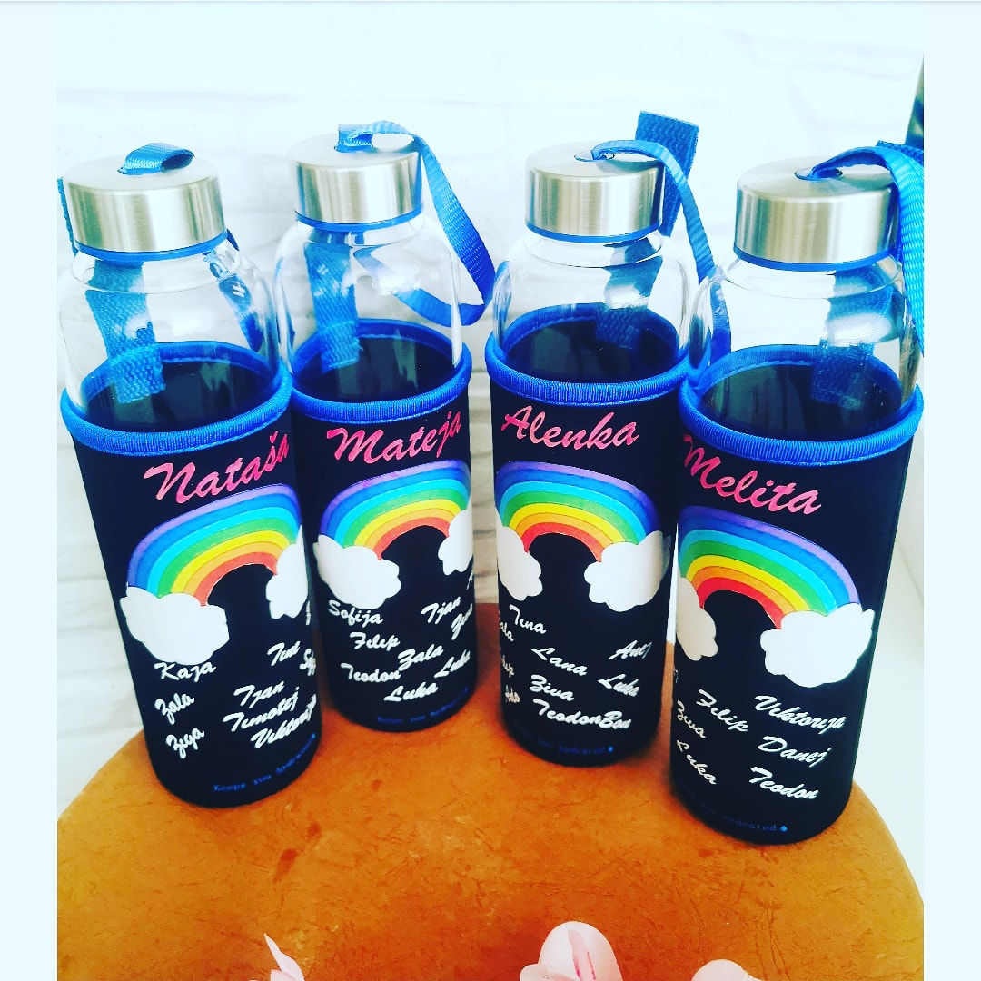 Personalizirana steklenička za vodo 💙