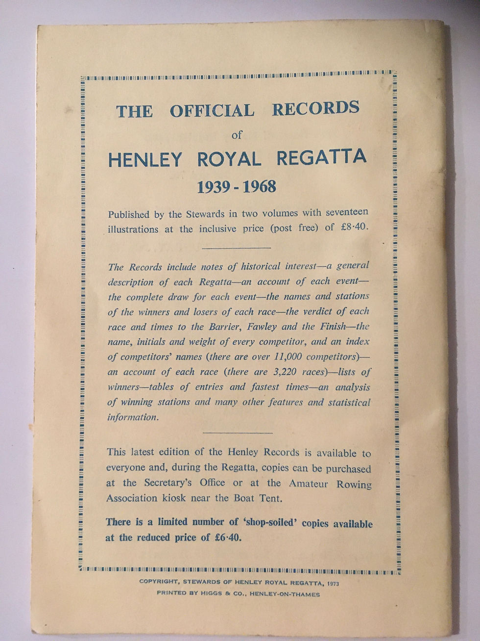 Thumbnail: Henley Regatta 1973 £10