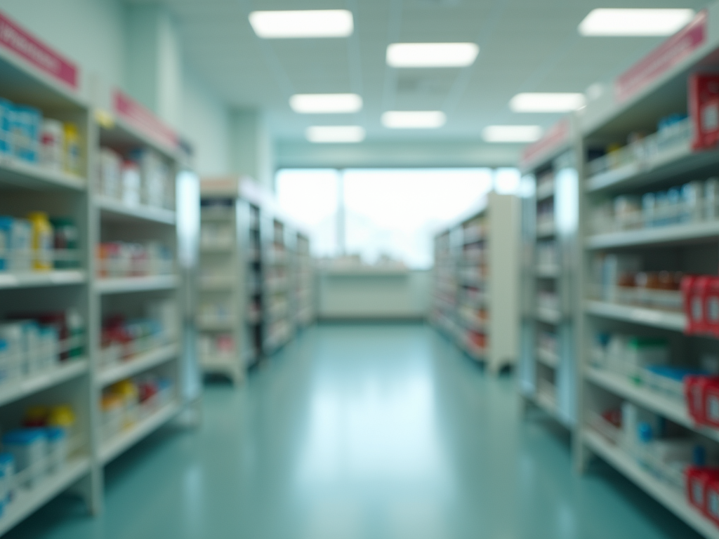 Abstract composition showing pharmacy growth and professional medical elements