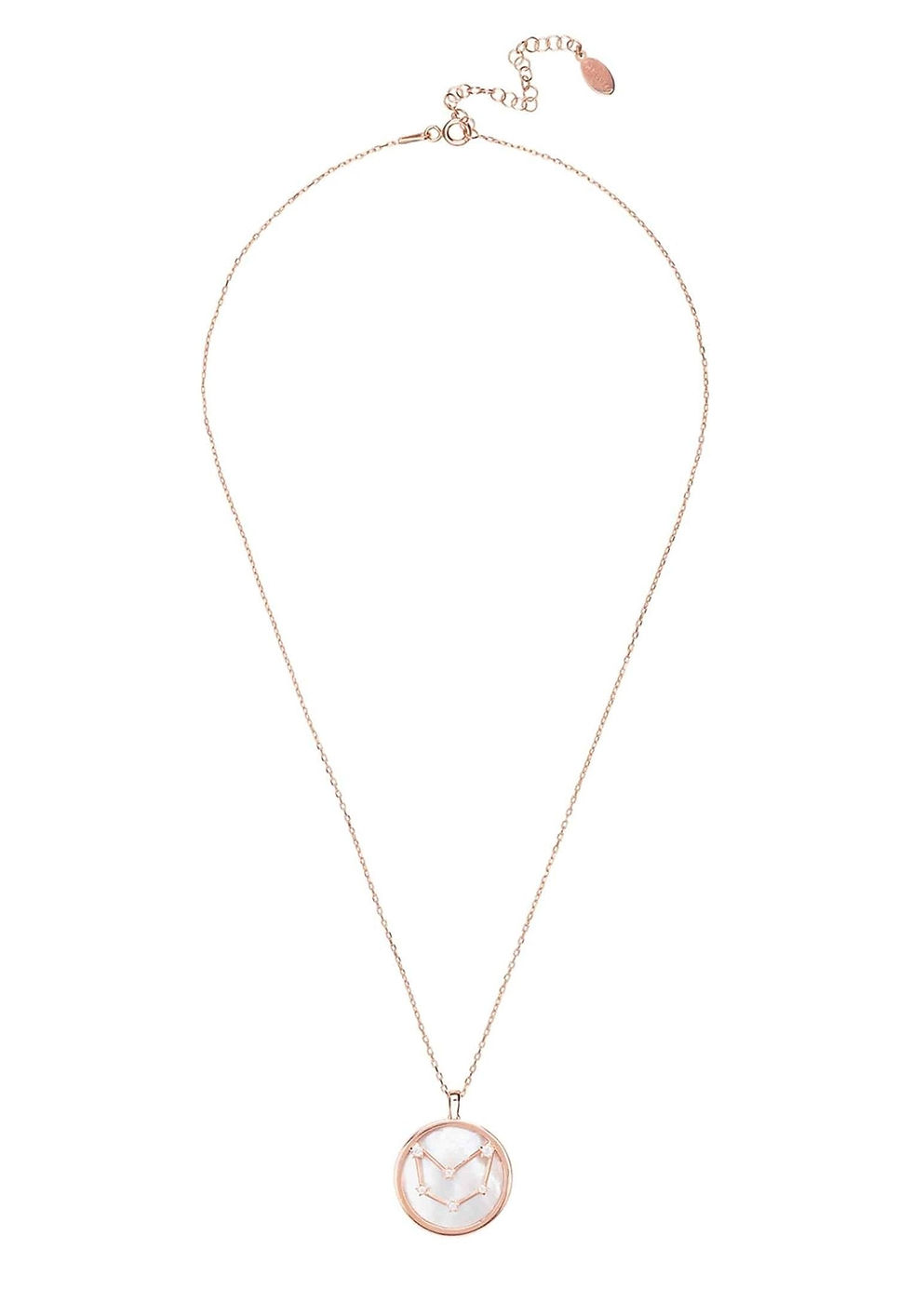 Miniatura: Collar con colgante de constelación de estrellas y piedras preciosas de nácar del zodiaco Capricornio