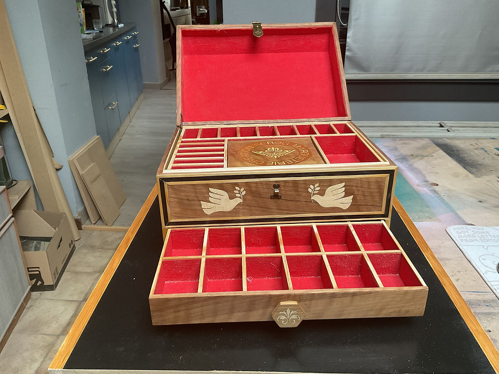 Les compartiment de la Grande boite à bijou