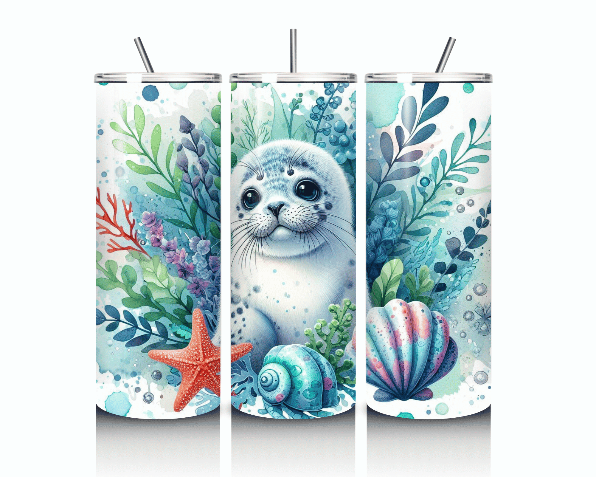 Spotted Harbor Seal | 20 oz Skinny Tumbler