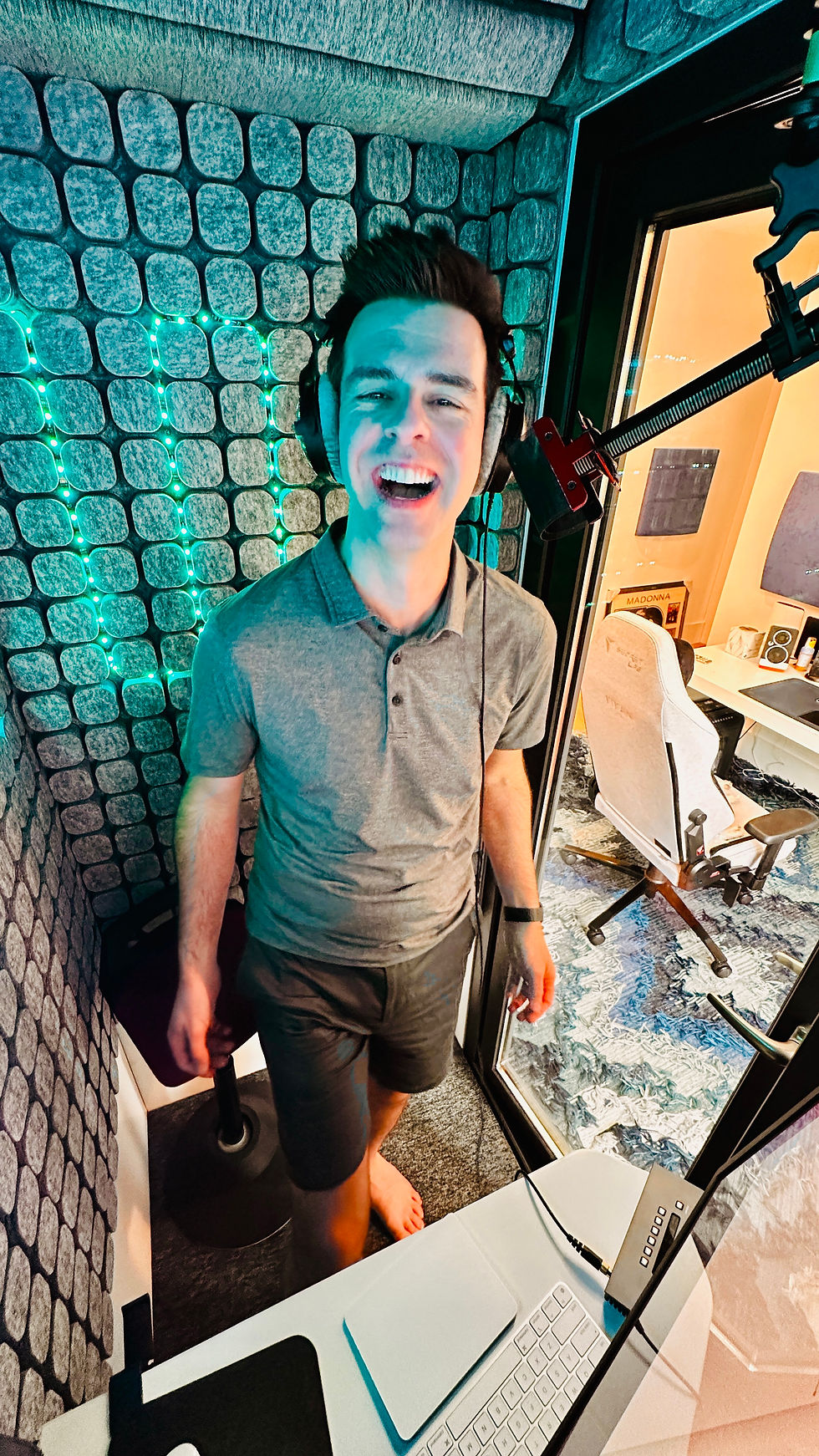 Man in recording studio