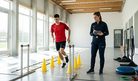 Firefly_Gemini Flash_A realistic sports performance testing session taking place in a mode