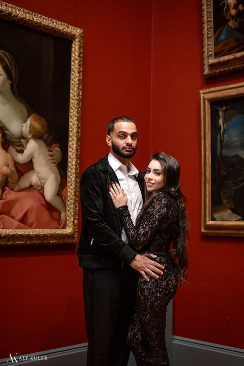 Engagement photos at the Met