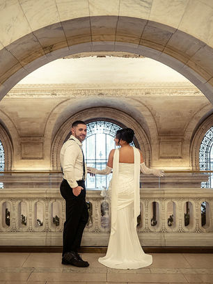 Engagement photos at the New York Public Library in NYC. Timeless, editorial-style engagement photography by a New York City photographer.