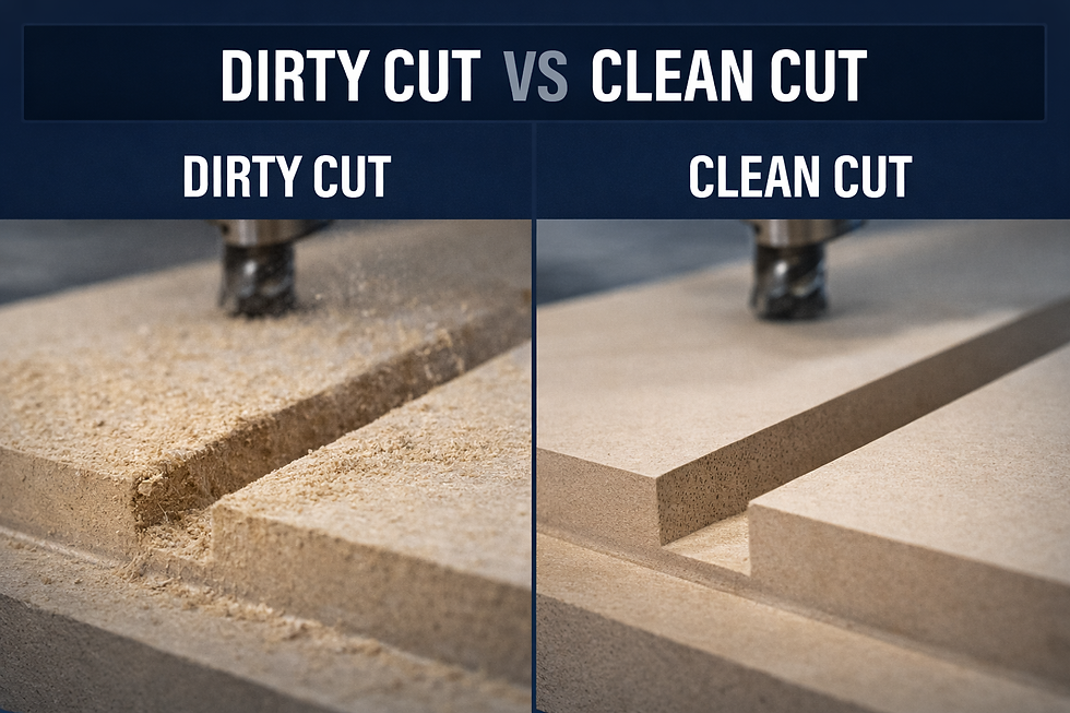 dirty cut vs clean cut phantom cnc systems