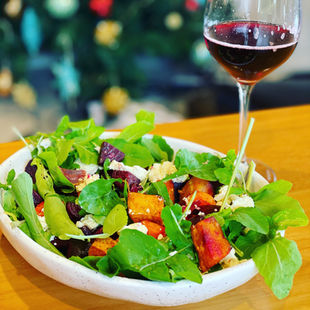 Middle Eastern Salad with Dreamy Tahini Dressing