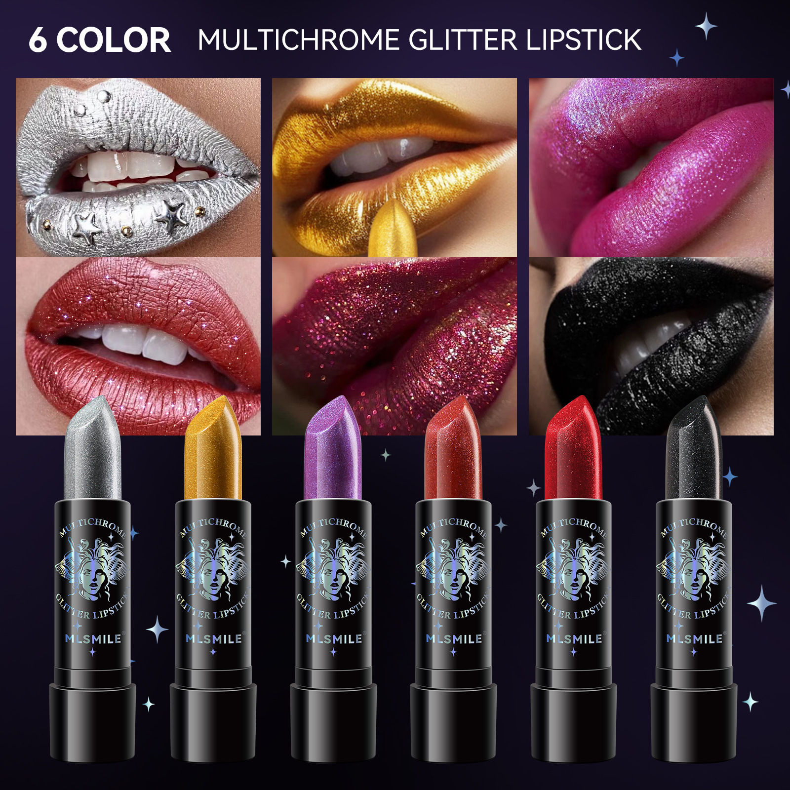 Ladies Sparkly Pearl Christmas Lipstick