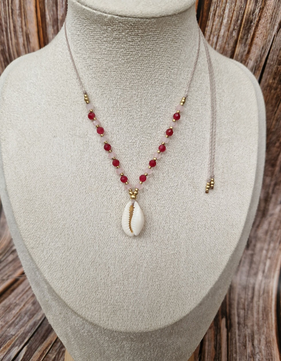 Beaded Cowrie Shell Goddess choker