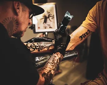 Mark Porter at Saints & Sinners Tattoo Shop in San Diego, CA