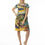 Thumbnail: Printed Cotton Dress Bubble Short Sleeve