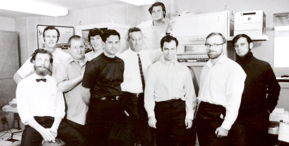 The Grandfather of all video games (second guy on the right) with the IMP Guys that designed the internet.