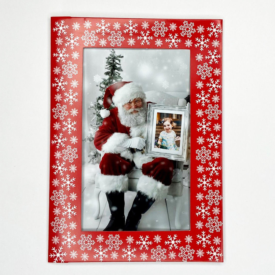 Personalised Santa Holding Framed Photo of Child