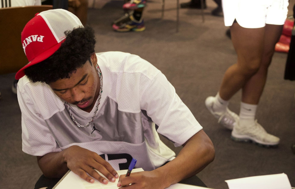 Jason Crowe Jr Panini Autograph Signing