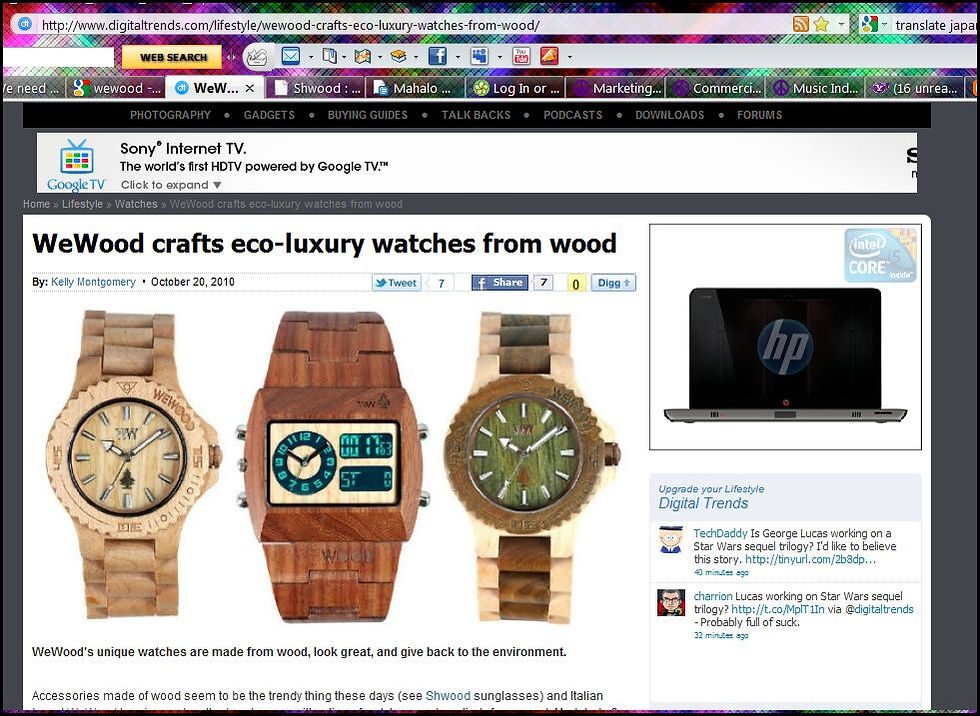 wewood on digital trends via my submission