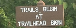 Trails begin at trailhead sign