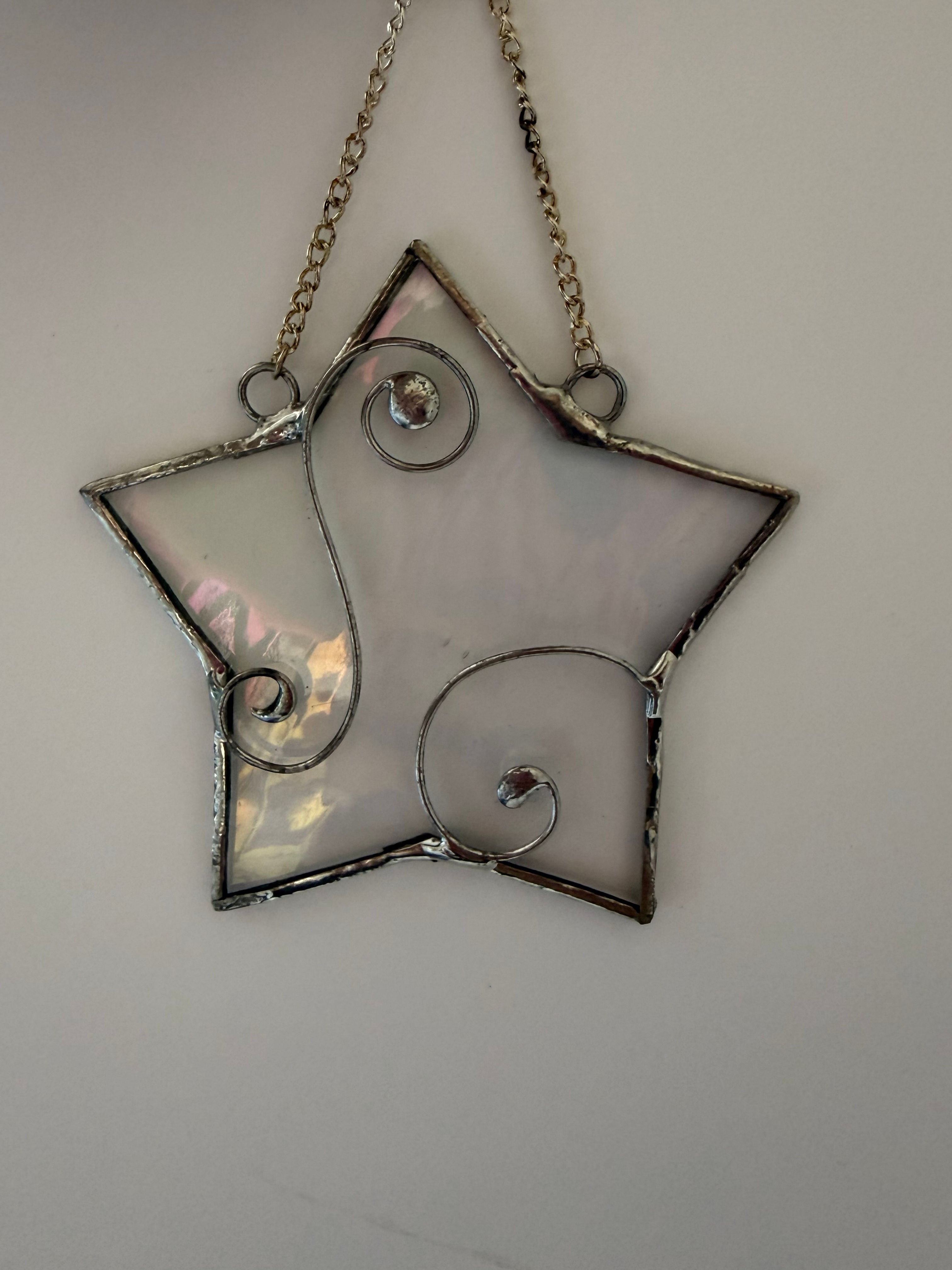 Small Glass Star - Iridescent