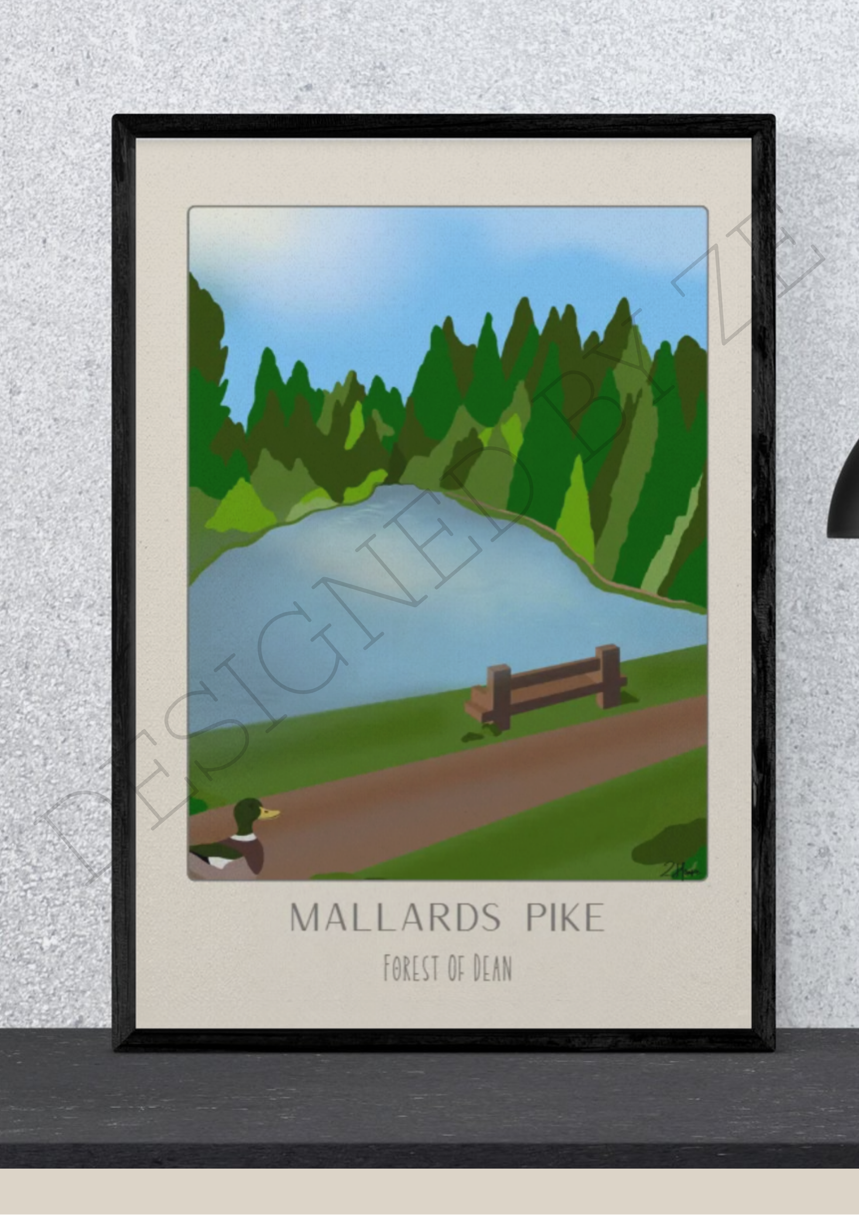 The bench at Mallards Pike - Limited Edition Print