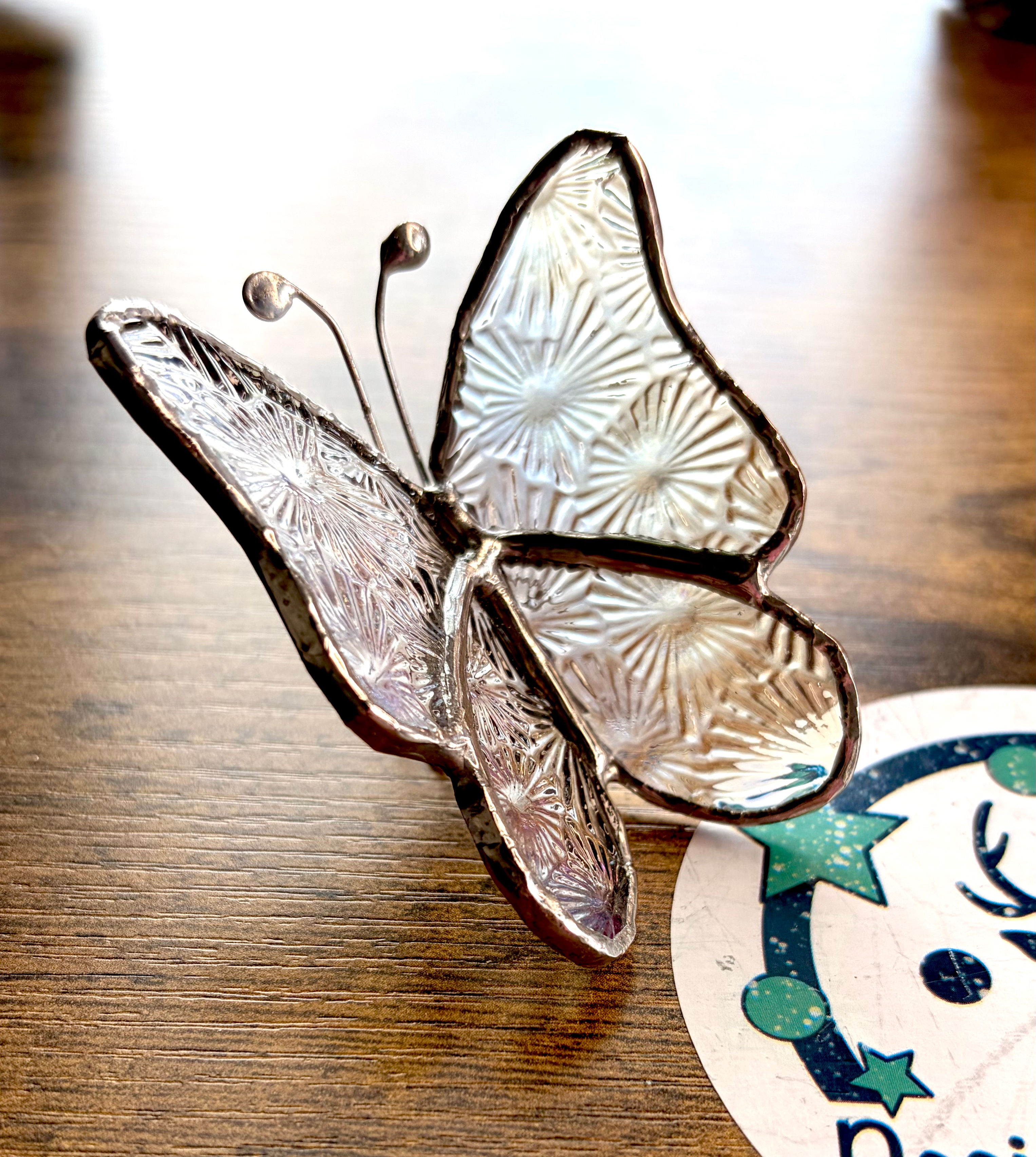 Small Iridescent Glass Butterfly
