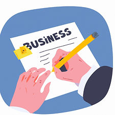 Illustration of a person writing a thoughtful business cover letter with guidance from an AI career coach