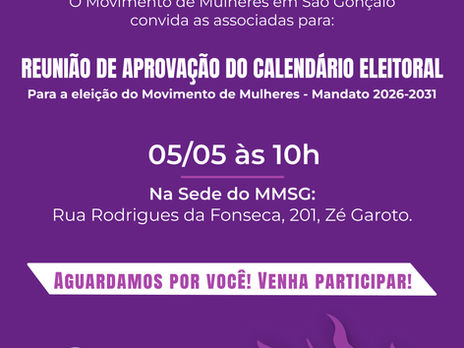 ATENÇÃO: MMSG convida associadas para reunião de aprovação da comissão eleitoral