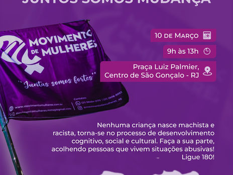 Grande ação pelo Dia Internacional da Mulher em São Gonçalo