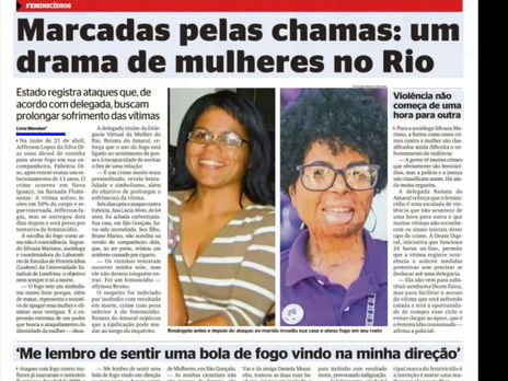 Vice-diretora do MMSG dá voz à luta das sobreviventes de violência de gênero em reportagem especial do Jornal Extra