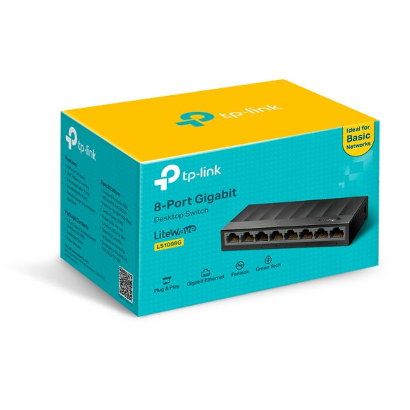 תמונה ממוזערת: מתג רשת TP-LINK 8-Port 10/100/1000Mbps Desktop Switch LS1008G