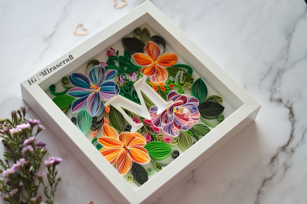 Thumbnail: M quilled monogram