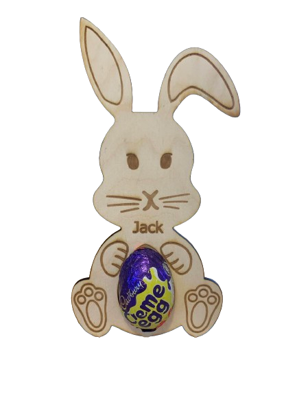 Image of Furever Gifts Handmade Personalised Rabbit Easter Egg Holder