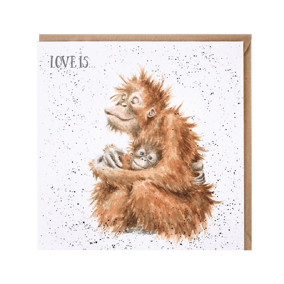 Image of Wrendale Designs 'Love Is' Orangutan Greetings Card