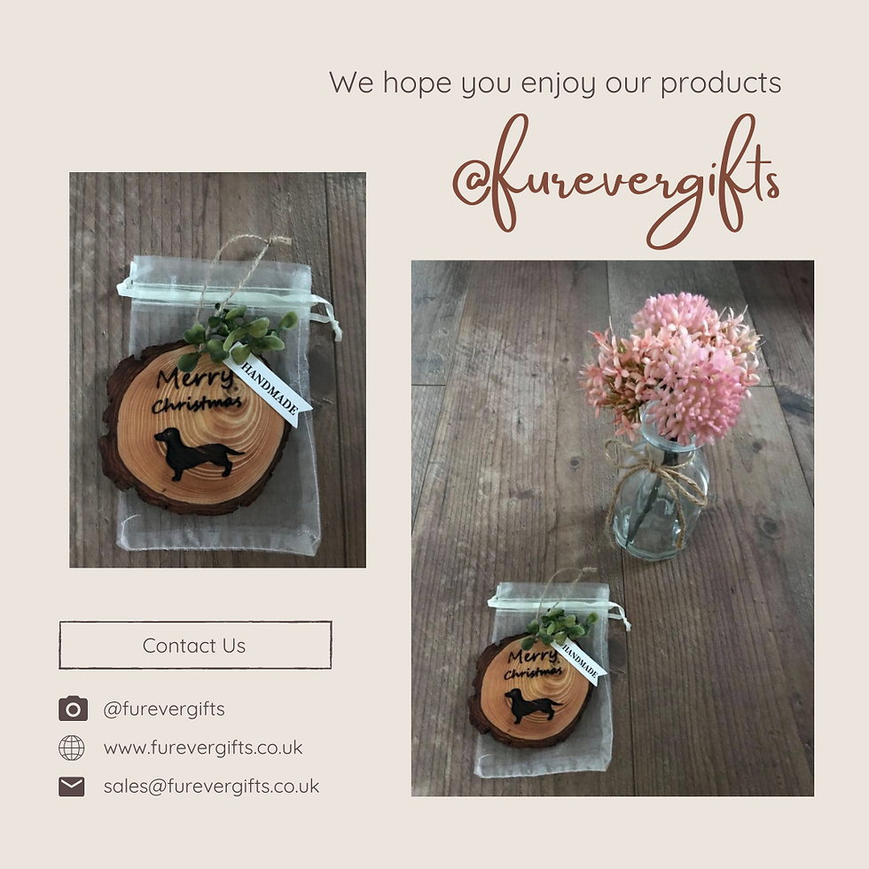 Image of Handmade Animal Log Christmas Decorations