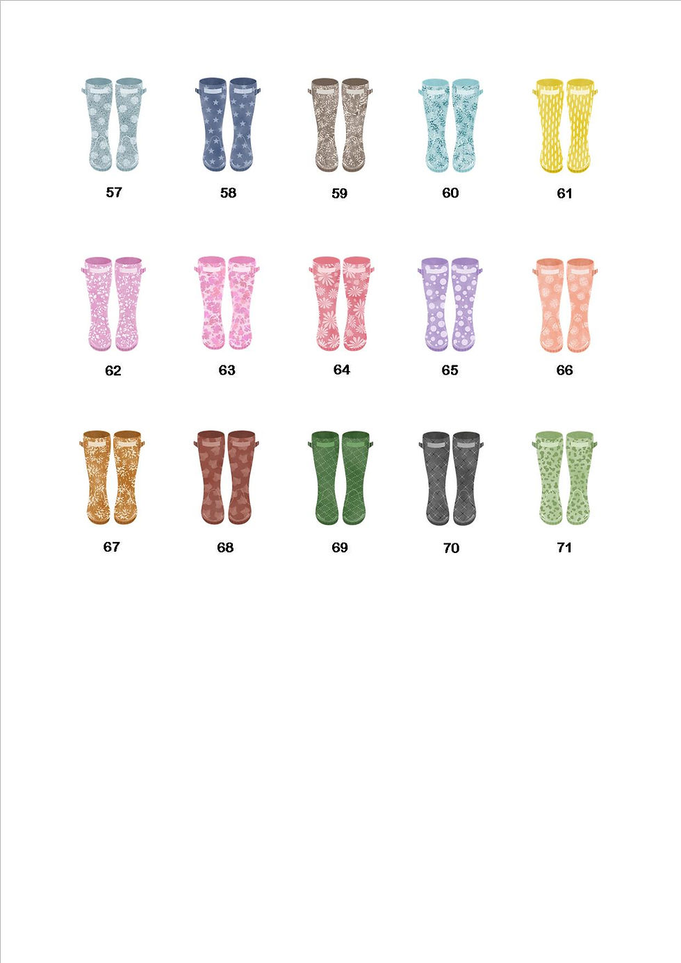 Thumbnail: Image of Personalised Family Welly Print
