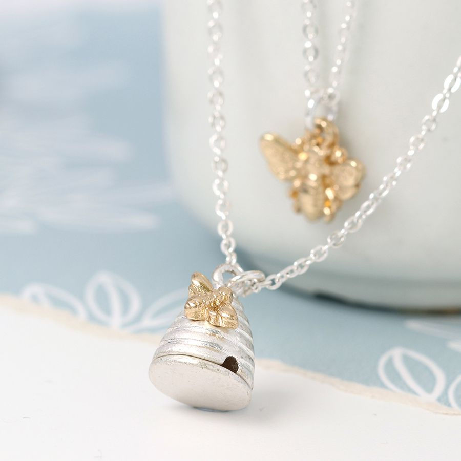 Thumbnail: Image of Honey Bee And Beehive Necklace